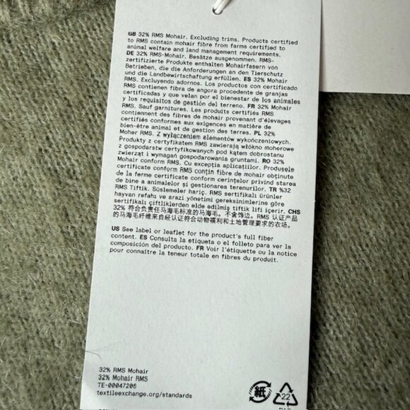 & Other Stories Mohair Wool Blend Sweater Size S Moss Green NWT Reg Retail $139 - Picture 11 of 13